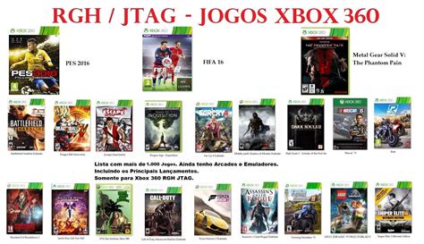 jogos Xbox 360 rgh jtag